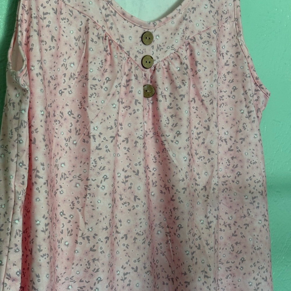 Floral Pink Sleeveless women’s Top